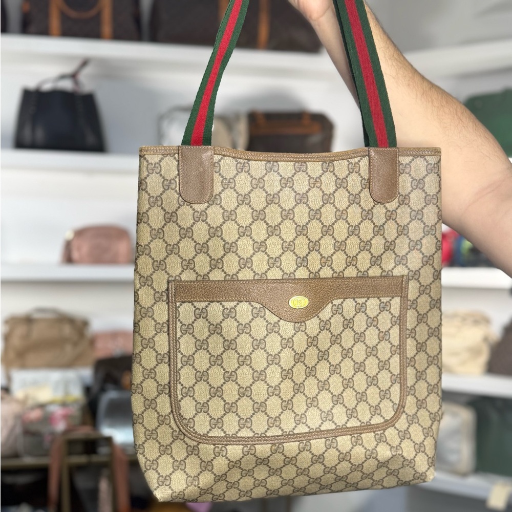 gucci supreme web tote